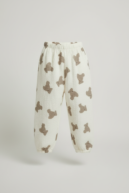 Pantalon Blanc Ample Respirant Oursons Coton Enfants - Imprimé - vue 3