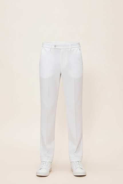 Pantalon Blanc Droit Coton Élégant Garçon Formel - Gabardine - vue 3