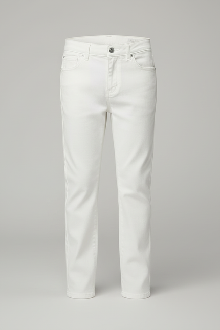 Pantalon Blanc Droit Décontracté Uni Enfant Coton - vue 3