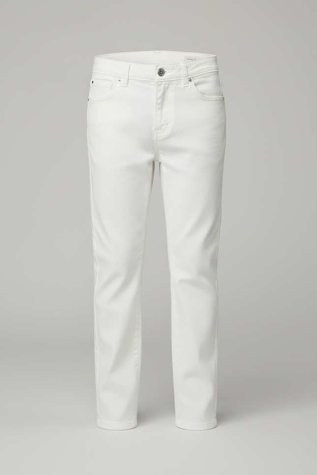 Pantalon Blanc Droit Décontracté Uni Enfant Coton - vue 3