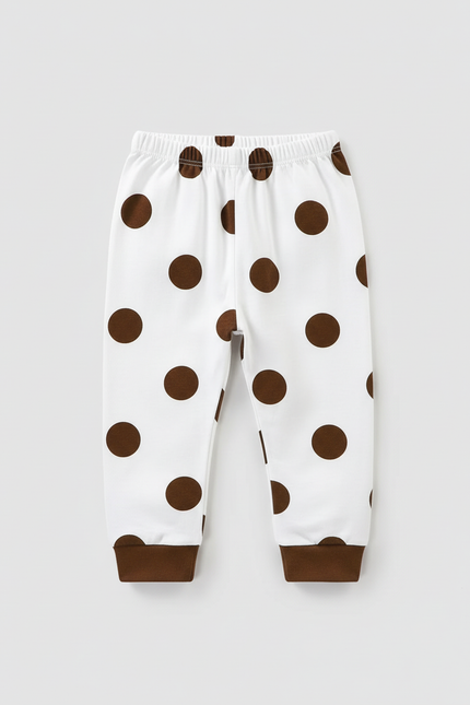 Pantalon Blanc Coton Polka Dots Confortable Enfant - Molleton - vue 2