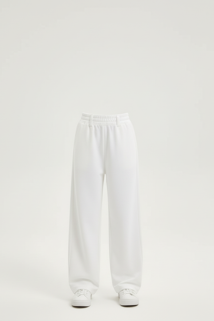 Pantalon Blanc Ample Décontracté Chaîne Fille - Molleton - vue 3