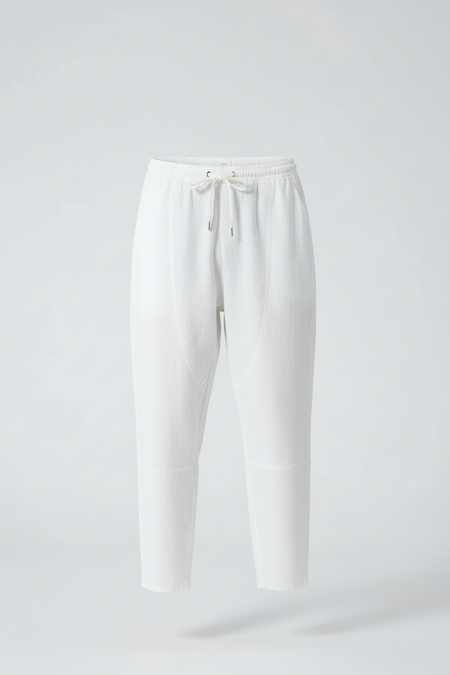 Pantalons Lin Blanc - vue 3