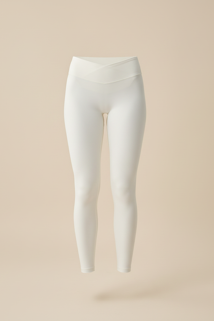 Pantalon Blanc Yoga Taille Haute Sport Femme - Polyester - vue 3