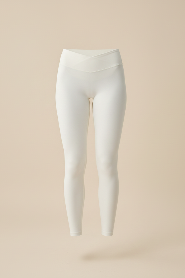 Pantalon Blanc Yoga Taille Haute Sport Femme - Polyester - vue 3