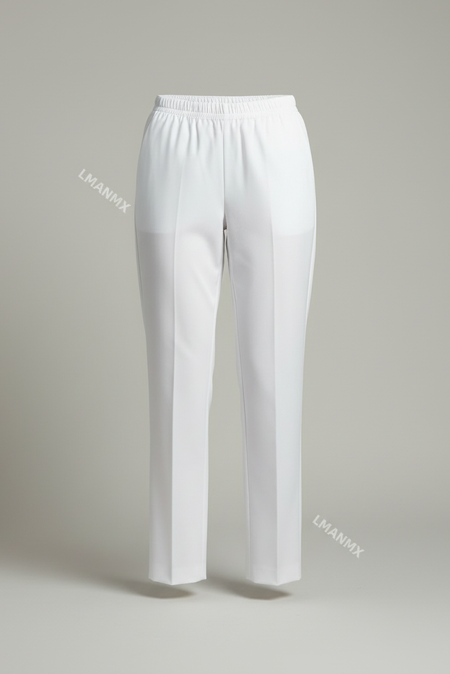 Pantalon Cuisine Blanc - Gabardine - vue 3