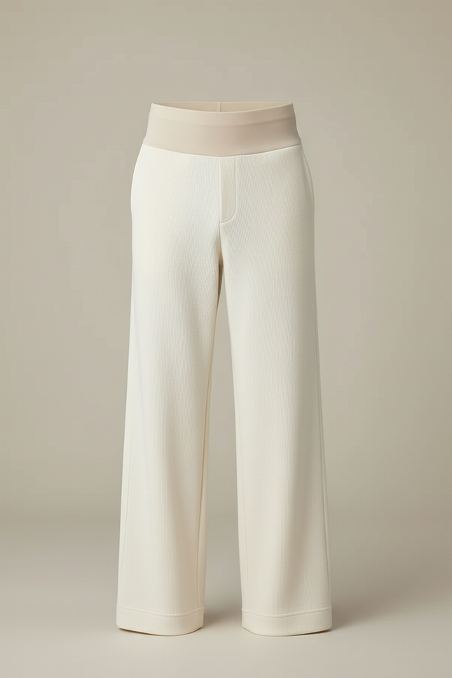 Pantalon Blanc Homme Droit Ample Décontracté Confortable - Molleton - vue 3