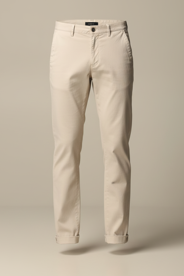 Pantalon Blanc Slim Coton Casual Homme - Beige Gabardine - vue 3