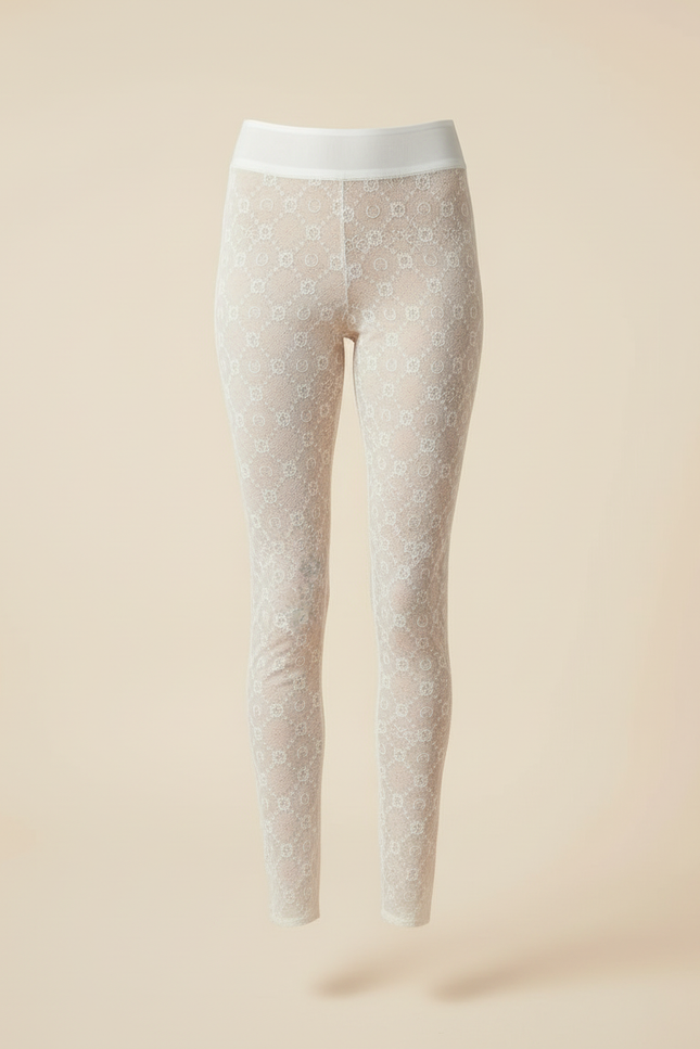 Pantalon En Dentelle Blanc - Maille - vue 3