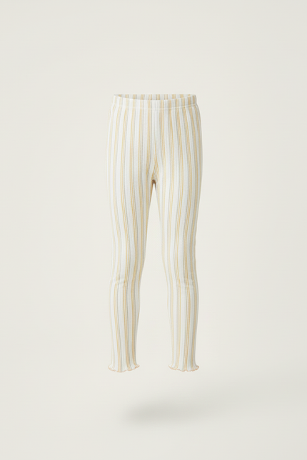 Pantalon Rayé Jaune Et Blanc - Multicolore Maille - vue 3