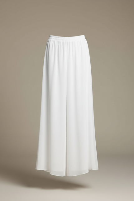 Pantalon Blanc Mariage Civil - Soie - vue 3