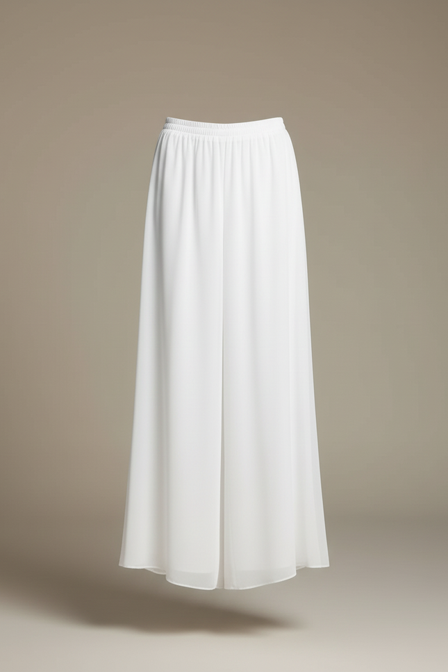 Pantalon Blanc Mariage Civil - Soie - vue 3