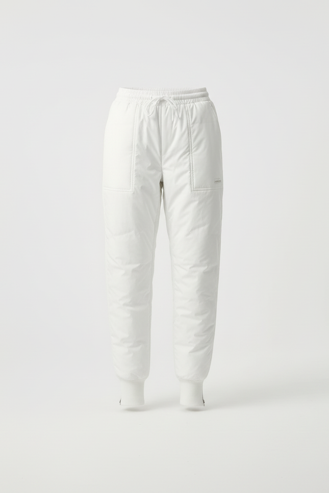 Pantalon Blanc Matelassé Hiver Chaud Décontracté Épais Neige - Polyester - vue 3
