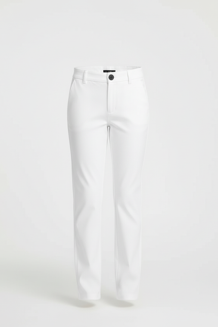 Pantalon Blanc Enfant Droit Classique Simple - Gabardine - vue 3