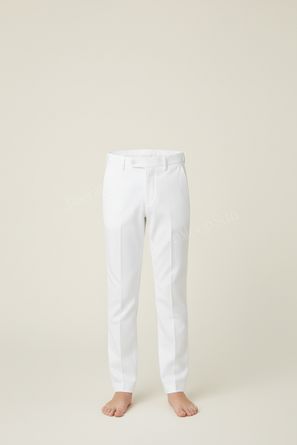 Pantalon Chino Slim Blanc - Gabardine - vue 3