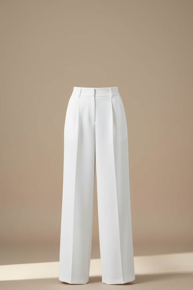 Pantalon Blanc Ceinture - Gabardine - vue 3