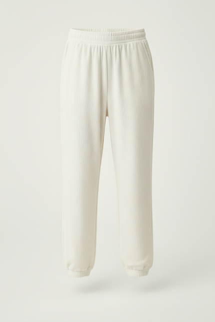 Pantalon Blanc Côtelé Décontracté Enfant Confortable - Cordé - vue 3