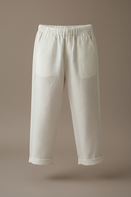 Pantalon Blanc 59e8 - Beige Lin - vue 3