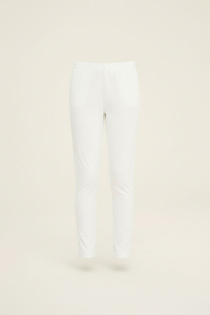 Pantalon Blanc Fille Crayon Slim Confortable - Maille - vue 3