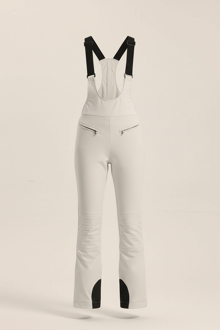 Pantalon Blanc Ski Bretelles Imperméable Femme - Polyester - vue 3