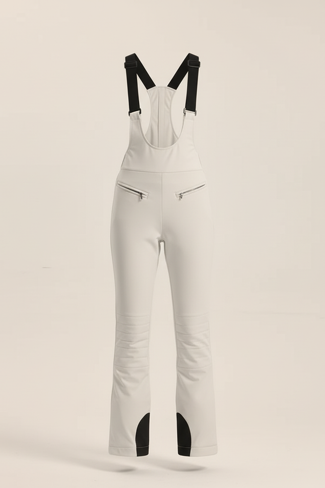 Pantalon Blanc Ski Bretelles Imperméable Femme - Polyester - vue 3