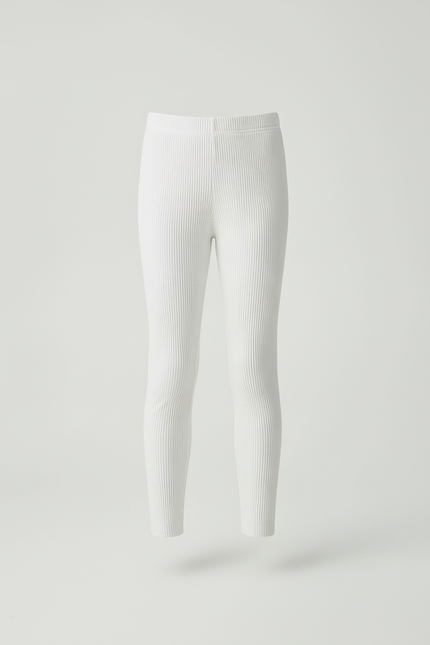 Pantalon Moulant Blanc - Maille - vue 3