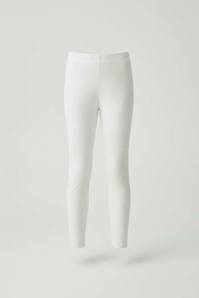 Pantalon Moulant Blanc - Maille - vue 3