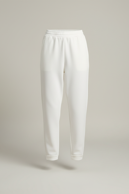 Pantalon Blanc Ample Décontracté Chaud Harem - Molleton - vue 3