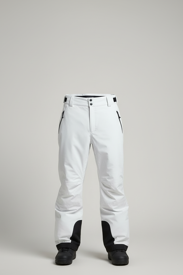Pantalon Blanc Ski Imperméable Coupe-Vent Neige Homme - Polyester - vue 3
