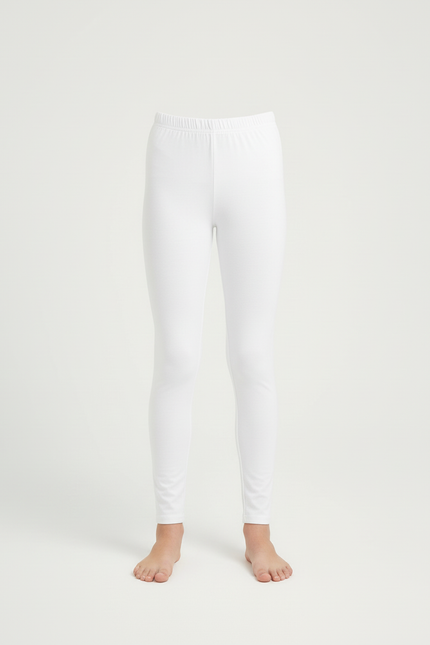 Pantalon Blanc Moulant Confortable Élastique Sport Enfant - Polyester - vue 3