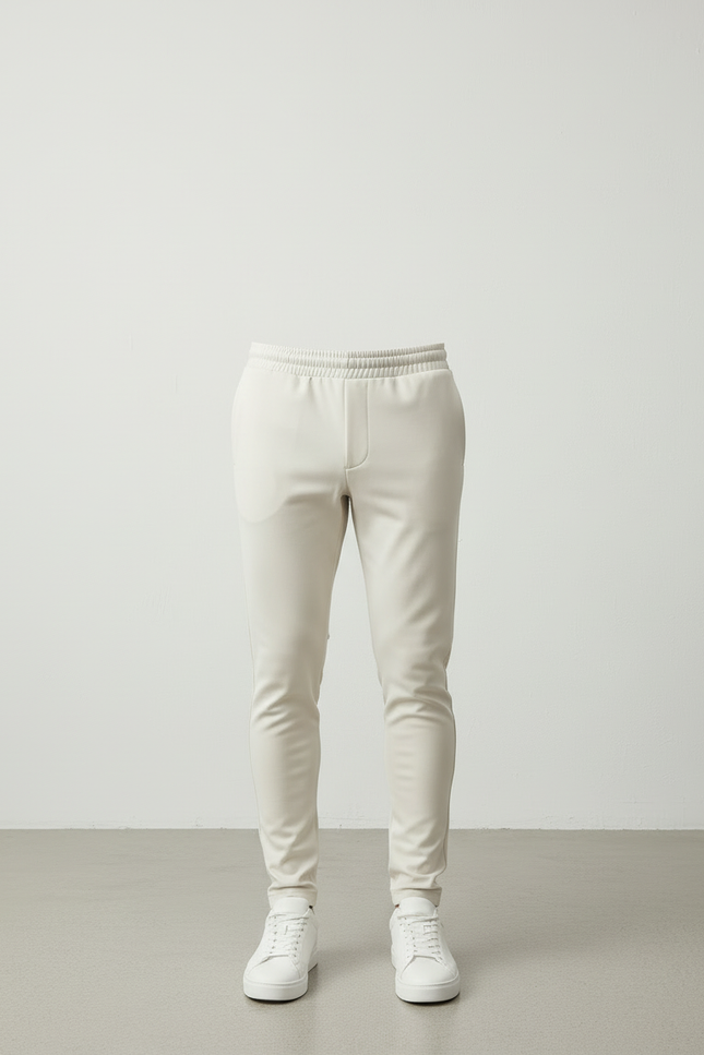Pantalon Blanc Homme Slim Côtelé Réfléchissant Décontracté - Polyester - vue 3
