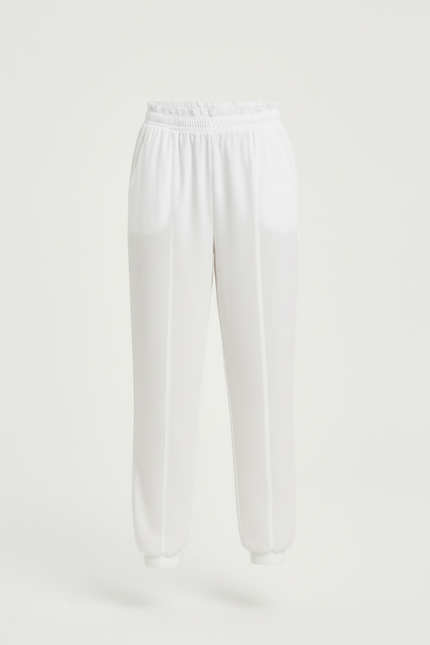 Pantalon Plage Blanc - Viscose - vue 3