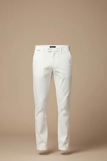 Pantalon Blanc Chino - Coton - vue 3