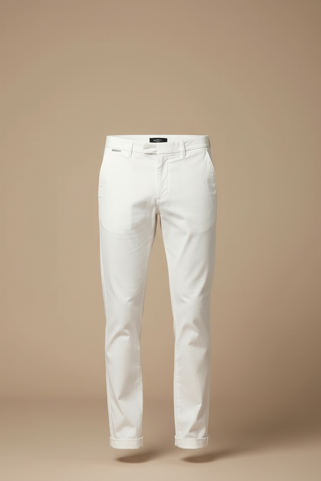Pantalon Blanc Chino - Coton - vue 3