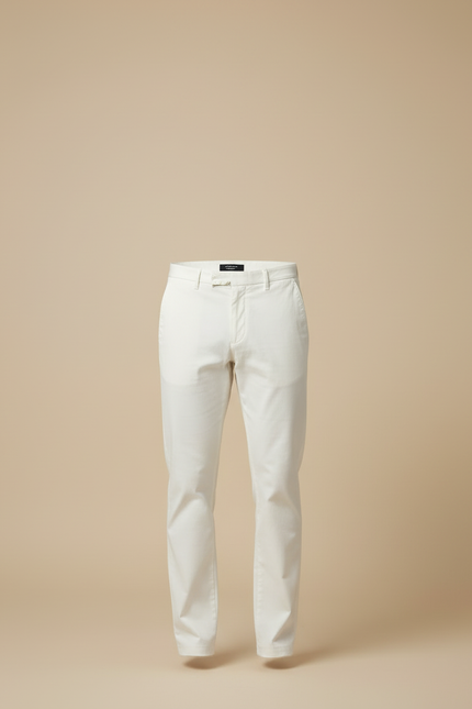 Pantalon Blanc Homme, Slim, Coton, Casual, Élégant - vue 3