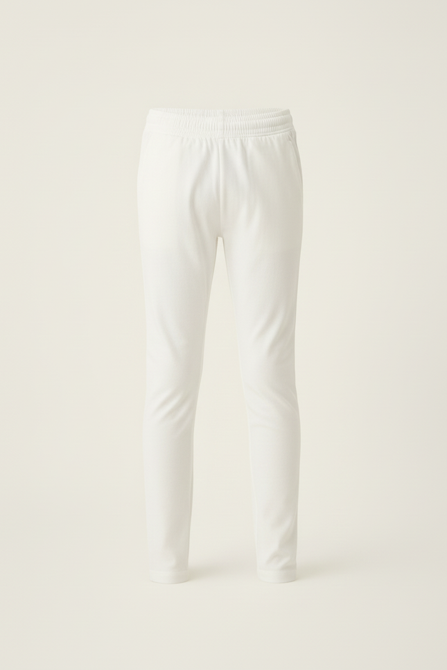 Pantalon Blanc Enfant Coton Casual Slim - vue 3