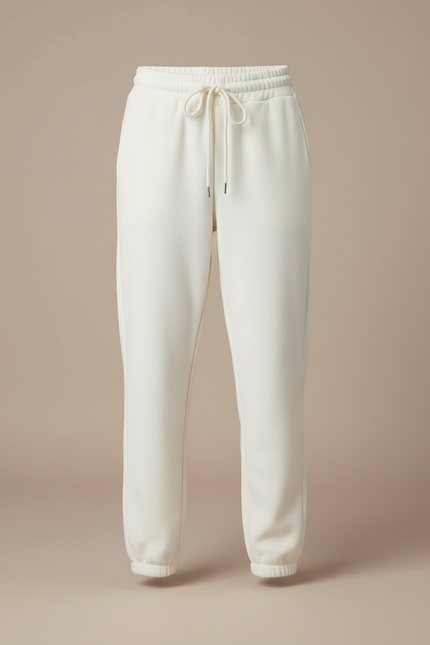Pantalon Survetement Blanc Femme - Molleton - vue 3