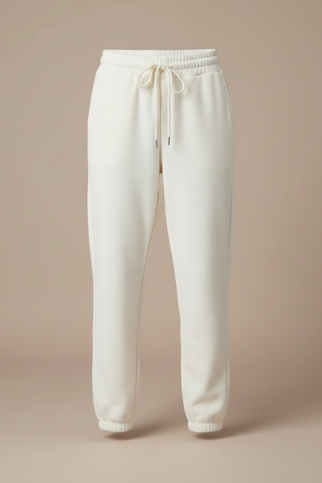 Pantalon Survetement Blanc Femme - Molleton - vue 3