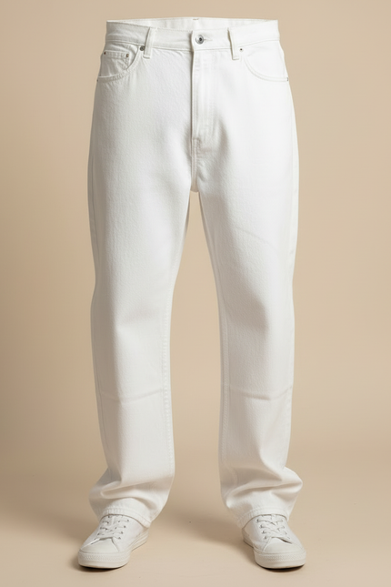 Pantalon Blanc Boyfriend - Jean - vue 3