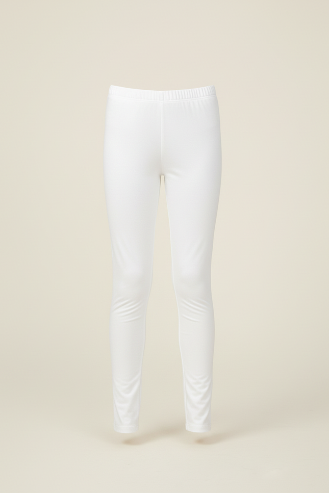 Pantalon Blanc Fille Stretch Confortable Sport Uni - Polyester - vue 3