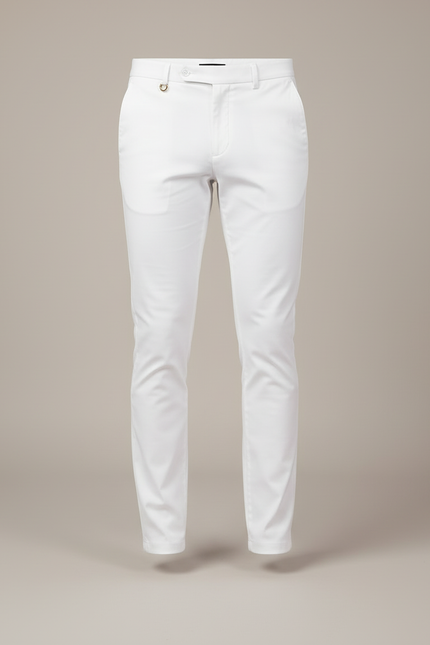 Pantalon Blanc Homme Slim Fit Décontracté Élégant - Gabardine - vue 3