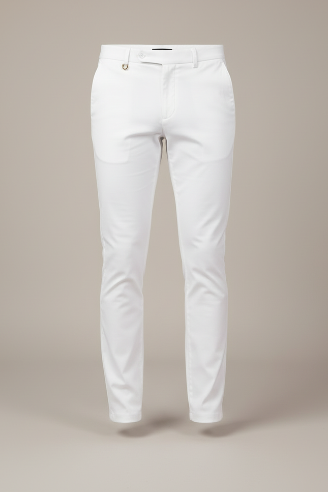 Pantalon Blanc Homme Slim Fit Décontracté Élégant - Gabardine - vue 3