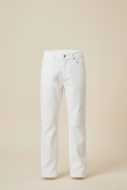 Pantalon Blanc Coton Droit Garçon Décontracté - vue 3