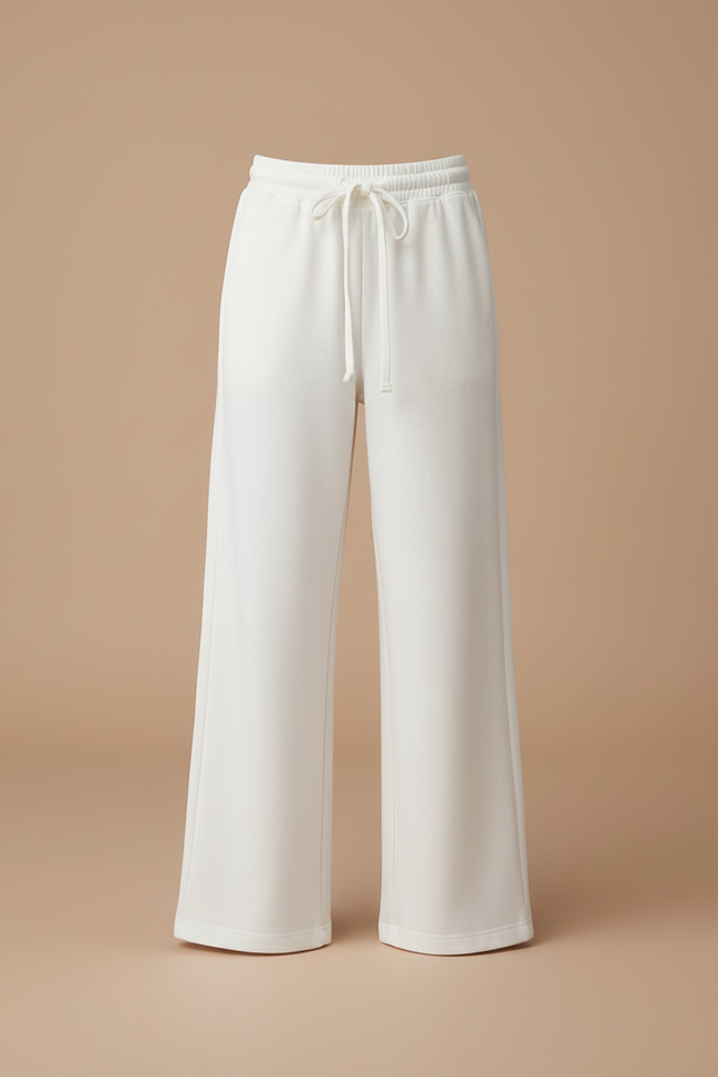 Pantalon Blanc Ample Droit Confortable Enfant - Molleton - vue 3