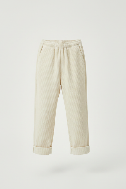 Pantalon Blanc A62e - Beige Cordé - vue 3
