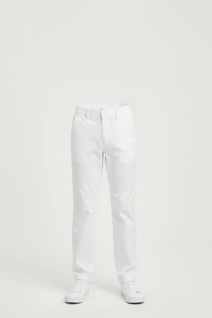 Pantalon Blanc Enfant Droit Classique Décontracté Garçon - Coton - vue 3