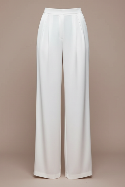 Pantalon Blanc Soirée - Satin - vue 3