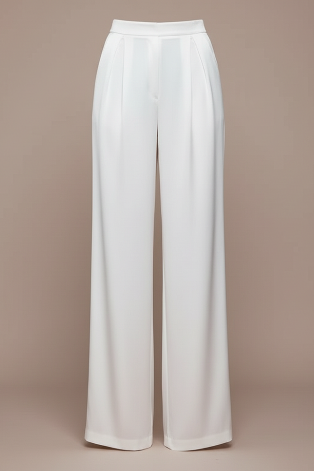 Pantalon Blanc Soirée - Satin - vue 3