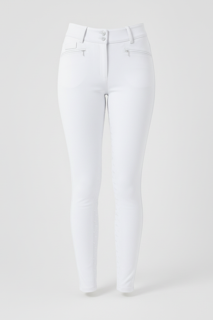 Pantalon Blanc Équestre Slim Stretch Femme Motif - Polyester - vue 3