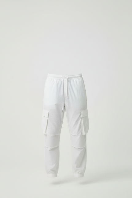 Pantalon Cargo Homme Blanc - Toile - vue 3